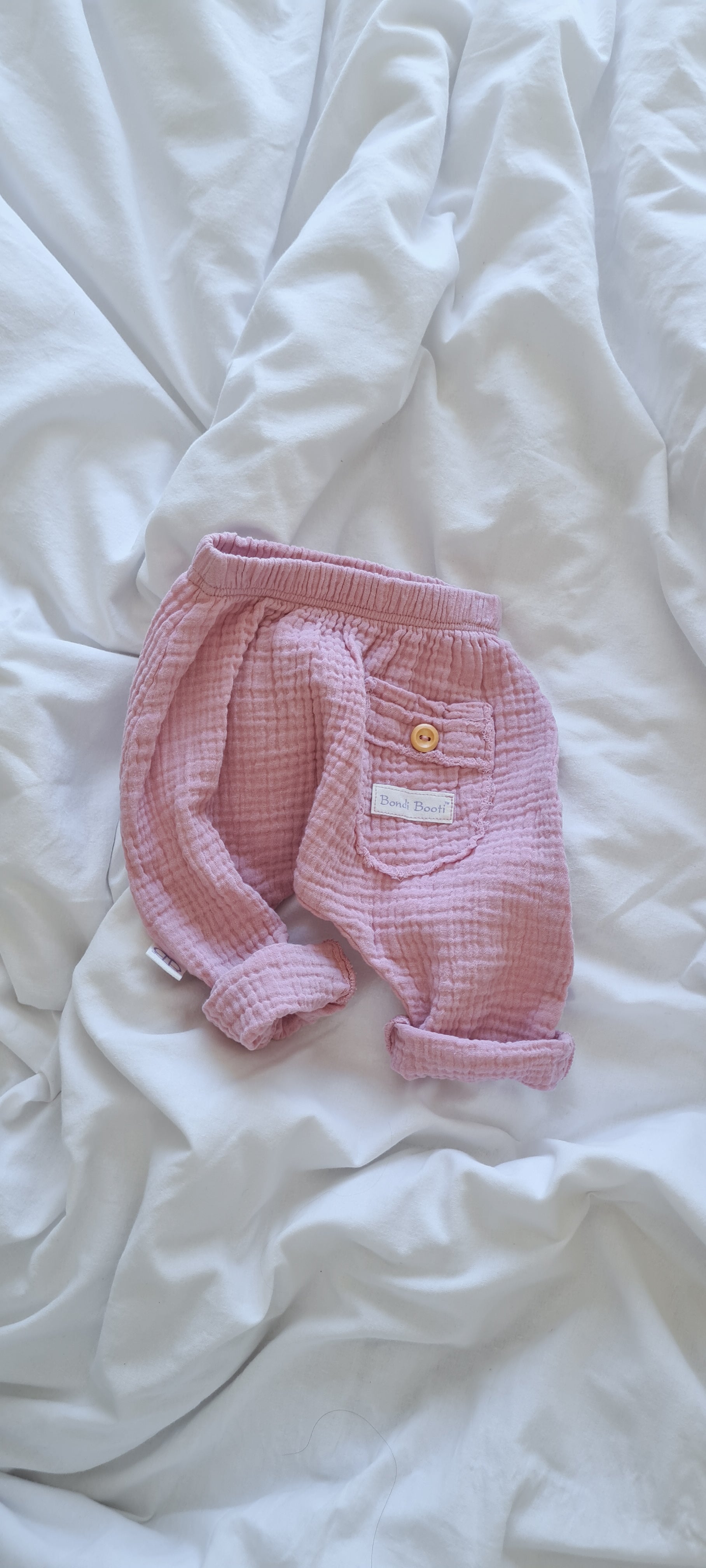 Baby Pants Pink Organic Cotton