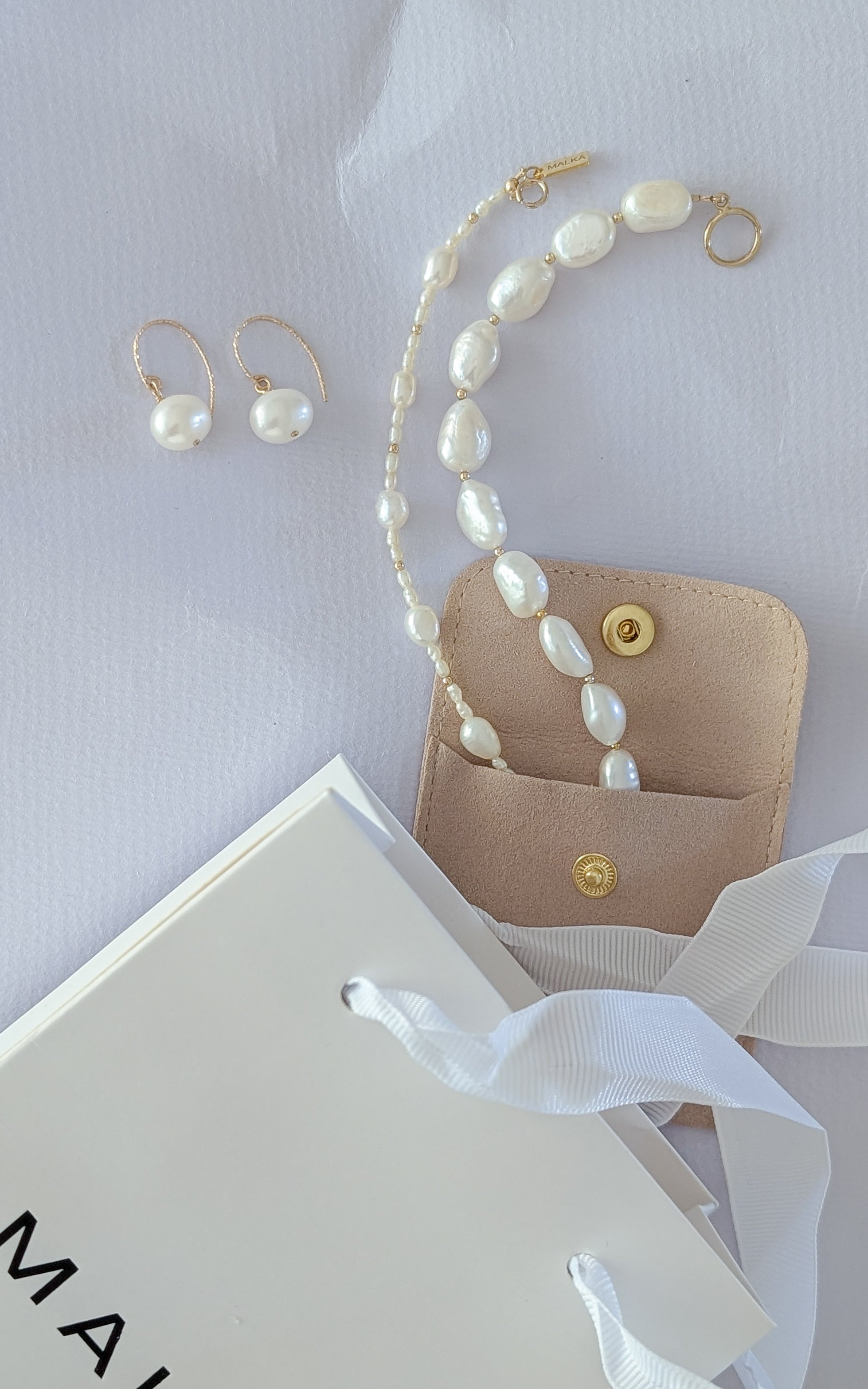 The Meme - Pearl Drop Earrings