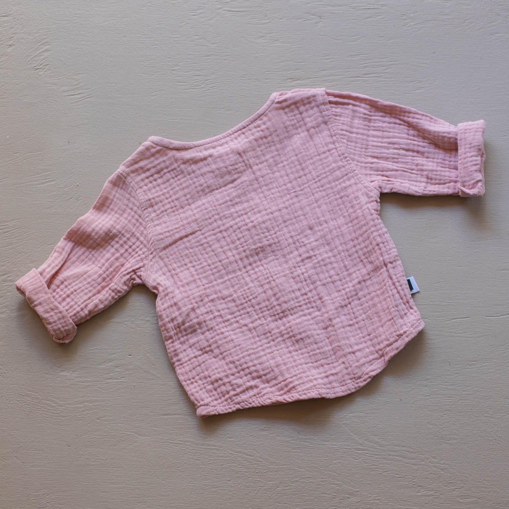 Toddler Kids baby pink Island Cotton Linen Shirt