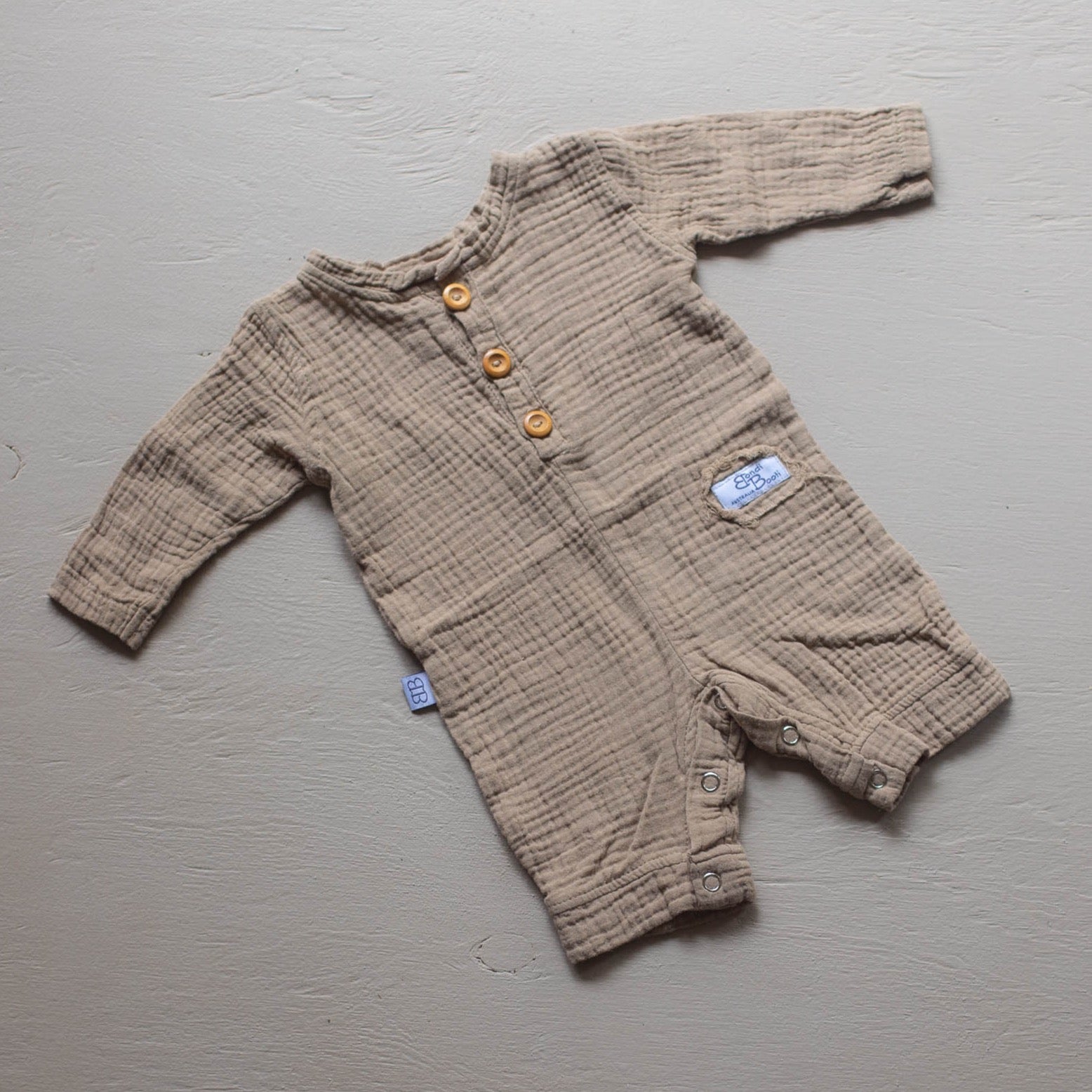 brown long sleeve baby onesie