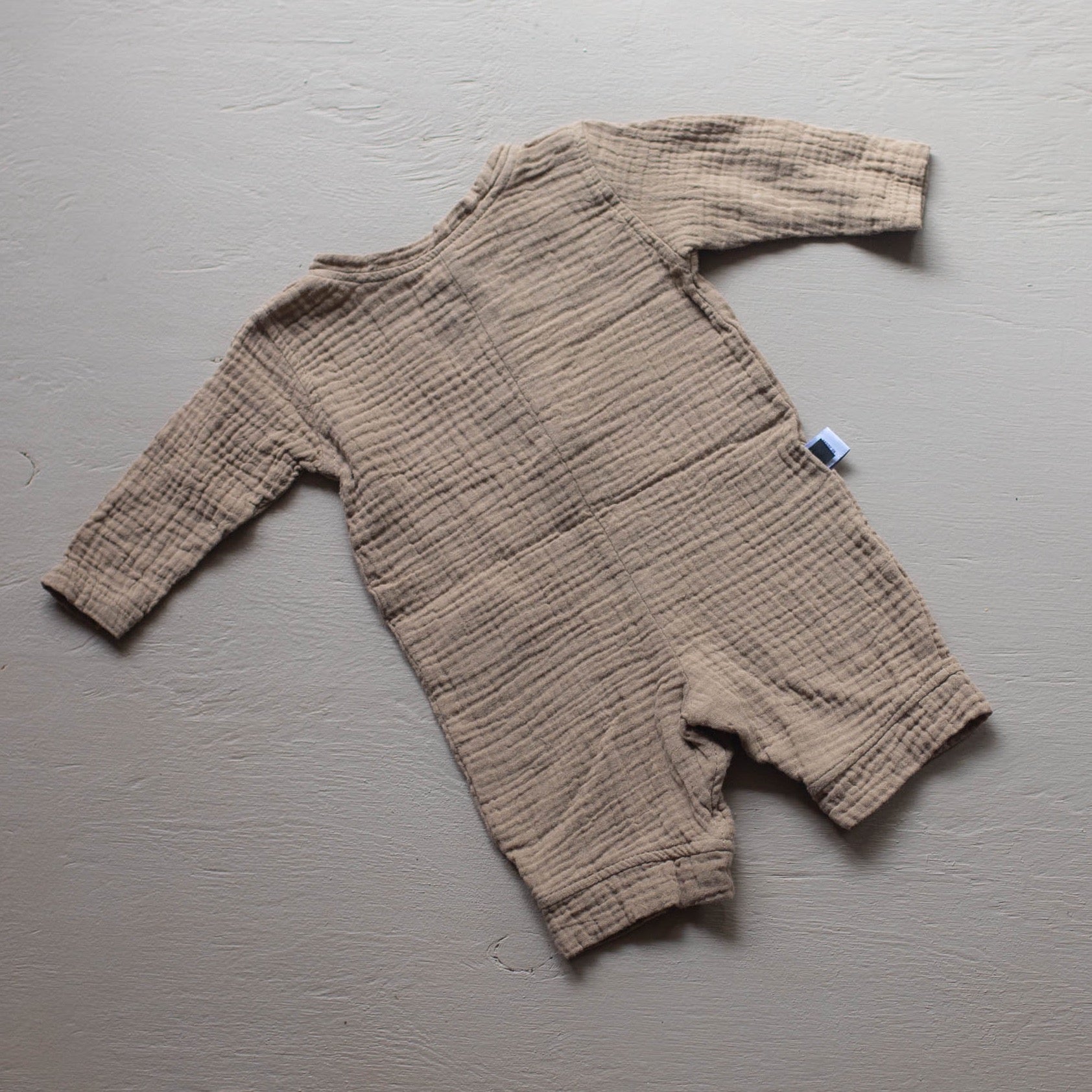 brown long sleeve baby onesie