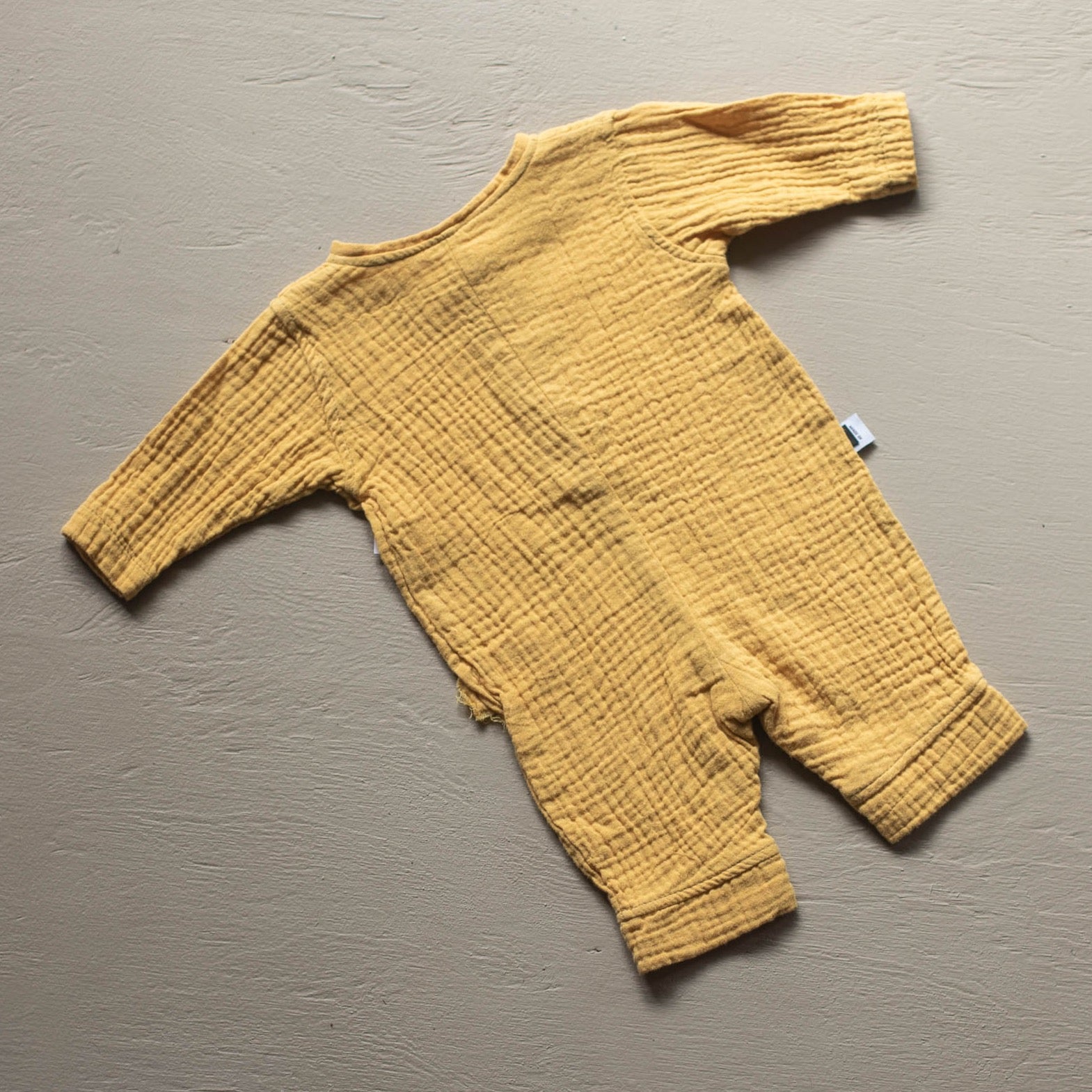 yellow mustard long sleeve baby onesie