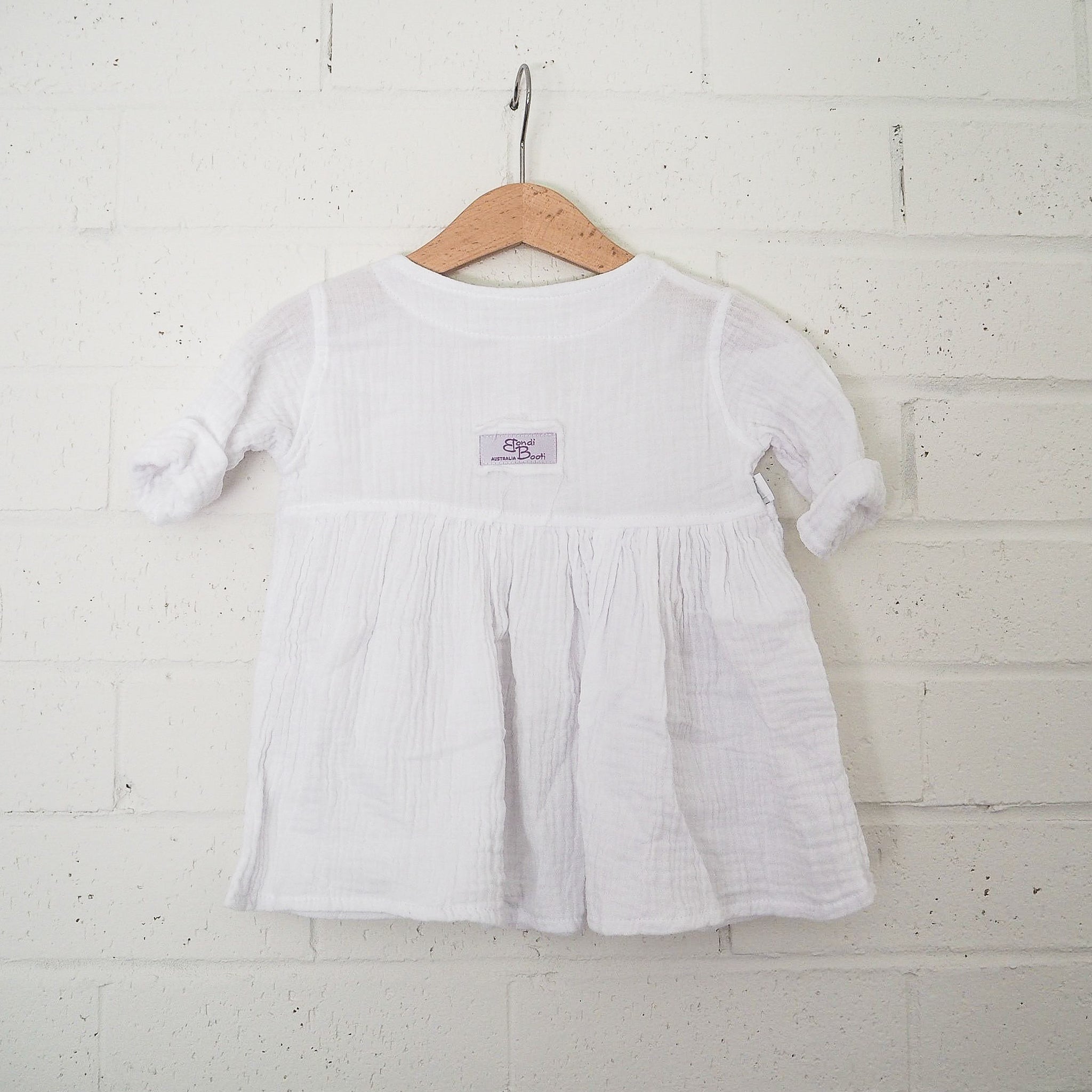 Toddler Kids Sun Dress Linen white