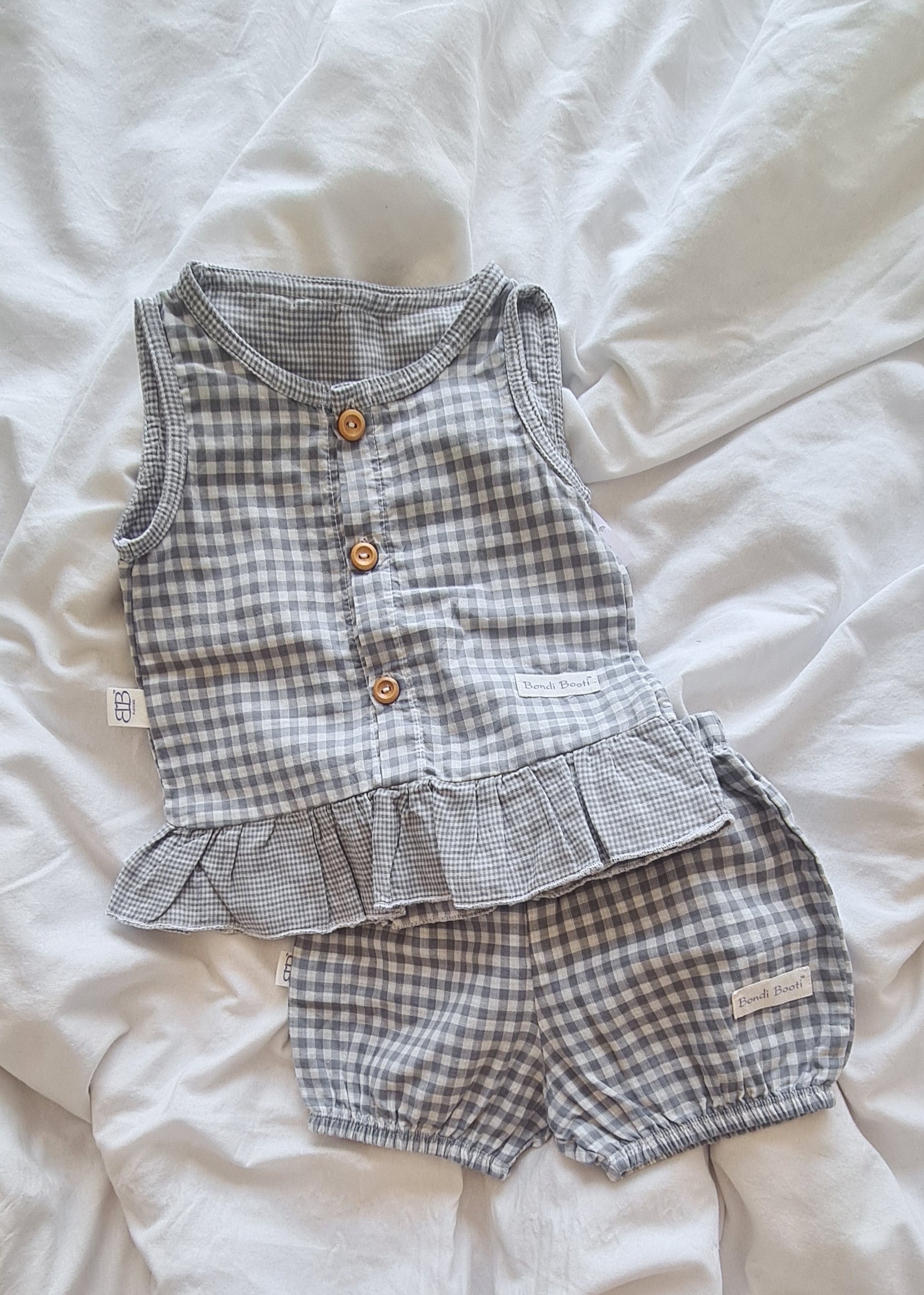 Gingham Frill Set