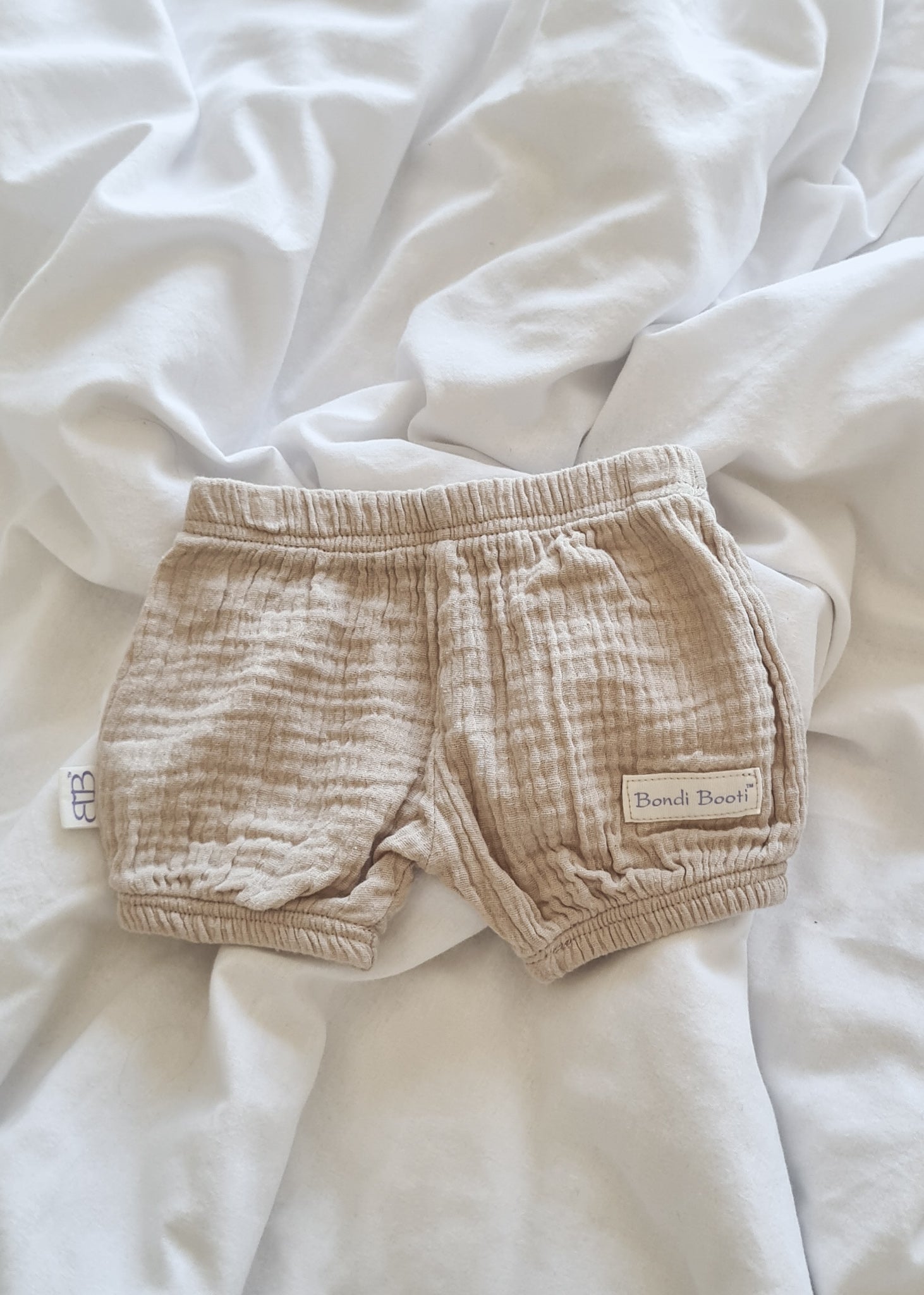 Organic Cotton Baby Shorts (Bloomers) - Beige