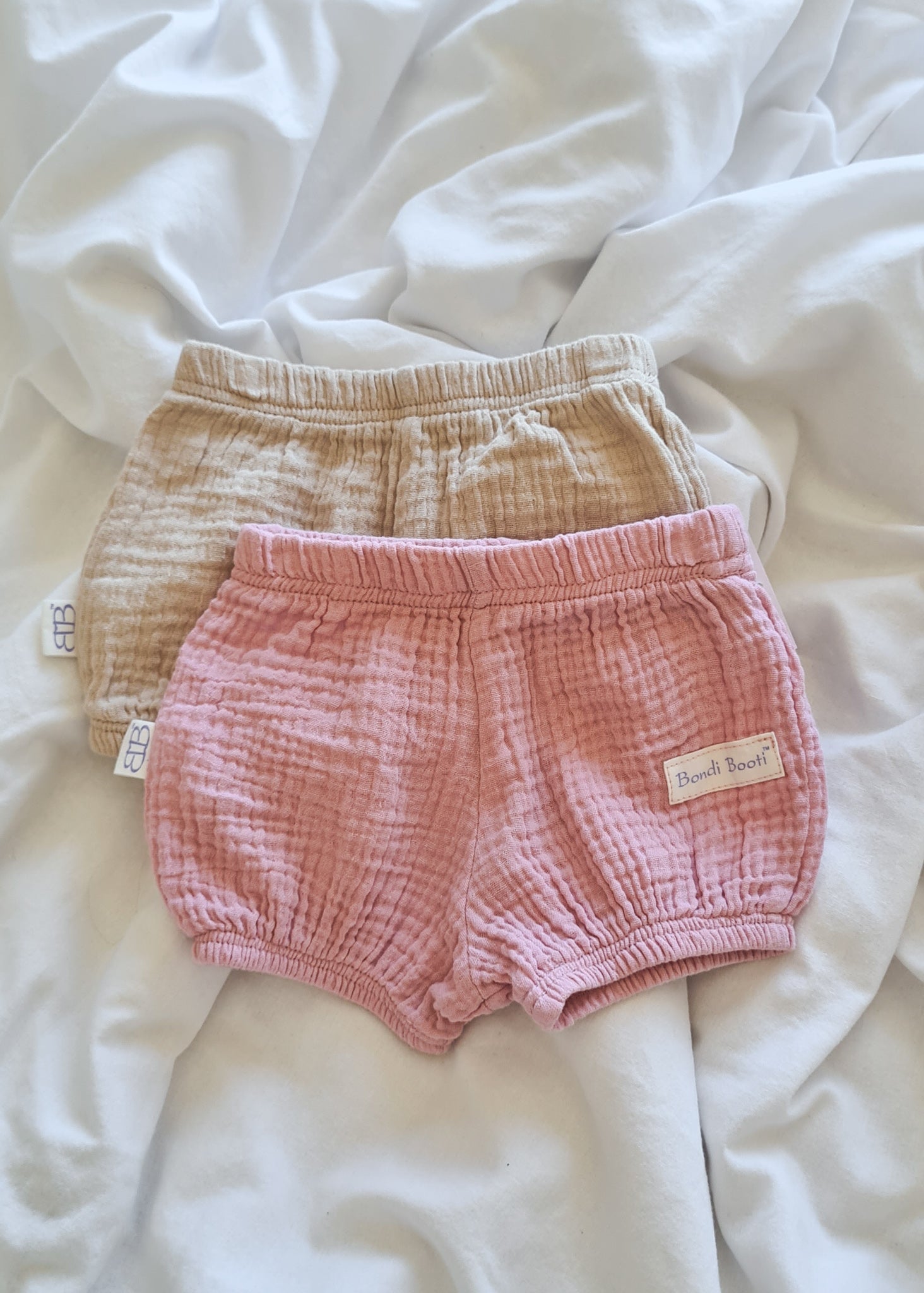 Organic Cotton Baby Shorts (Bloomers) - Dusty Pink