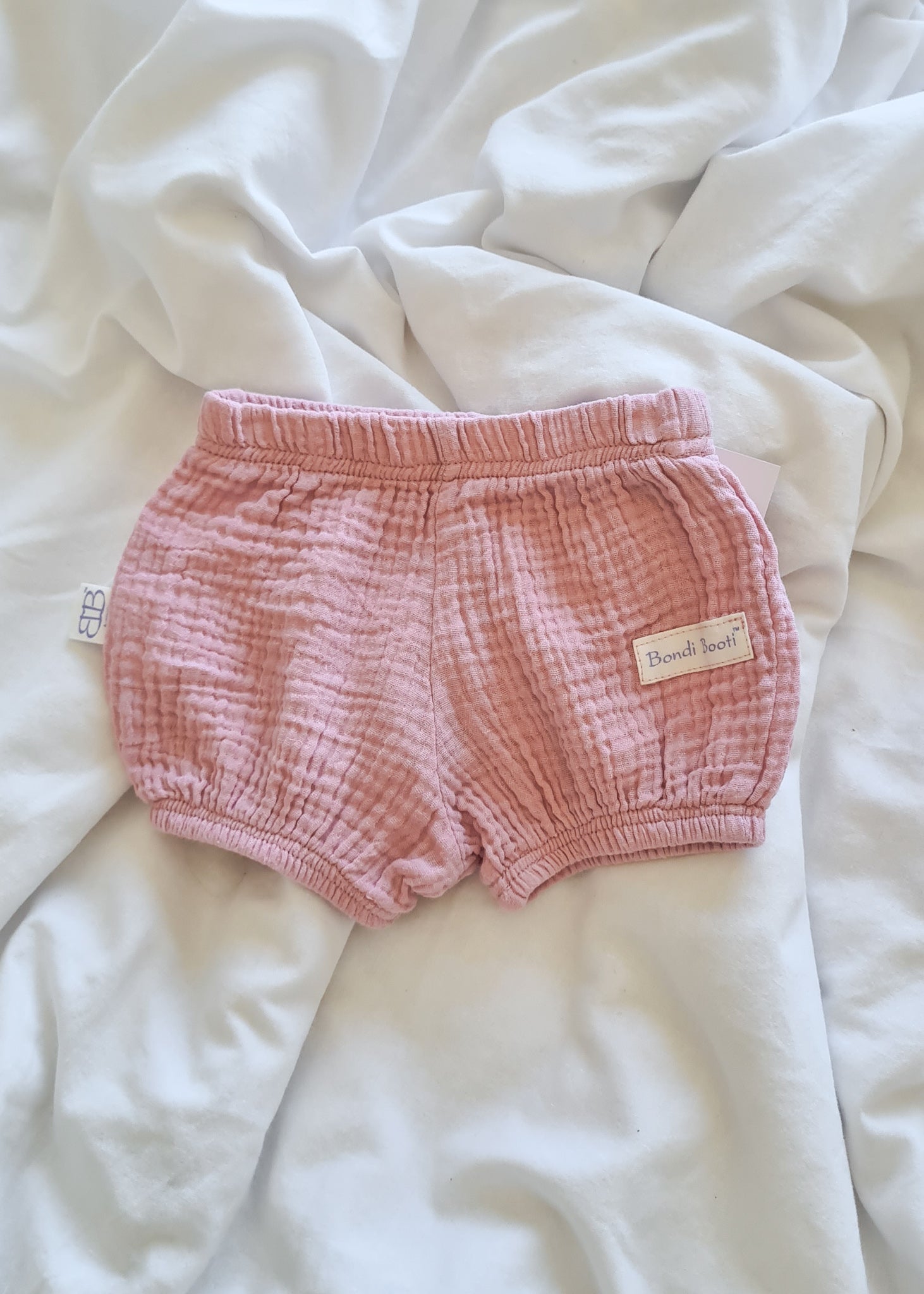 Organic Cotton Baby Shorts (Bloomers) - Dusty Pink