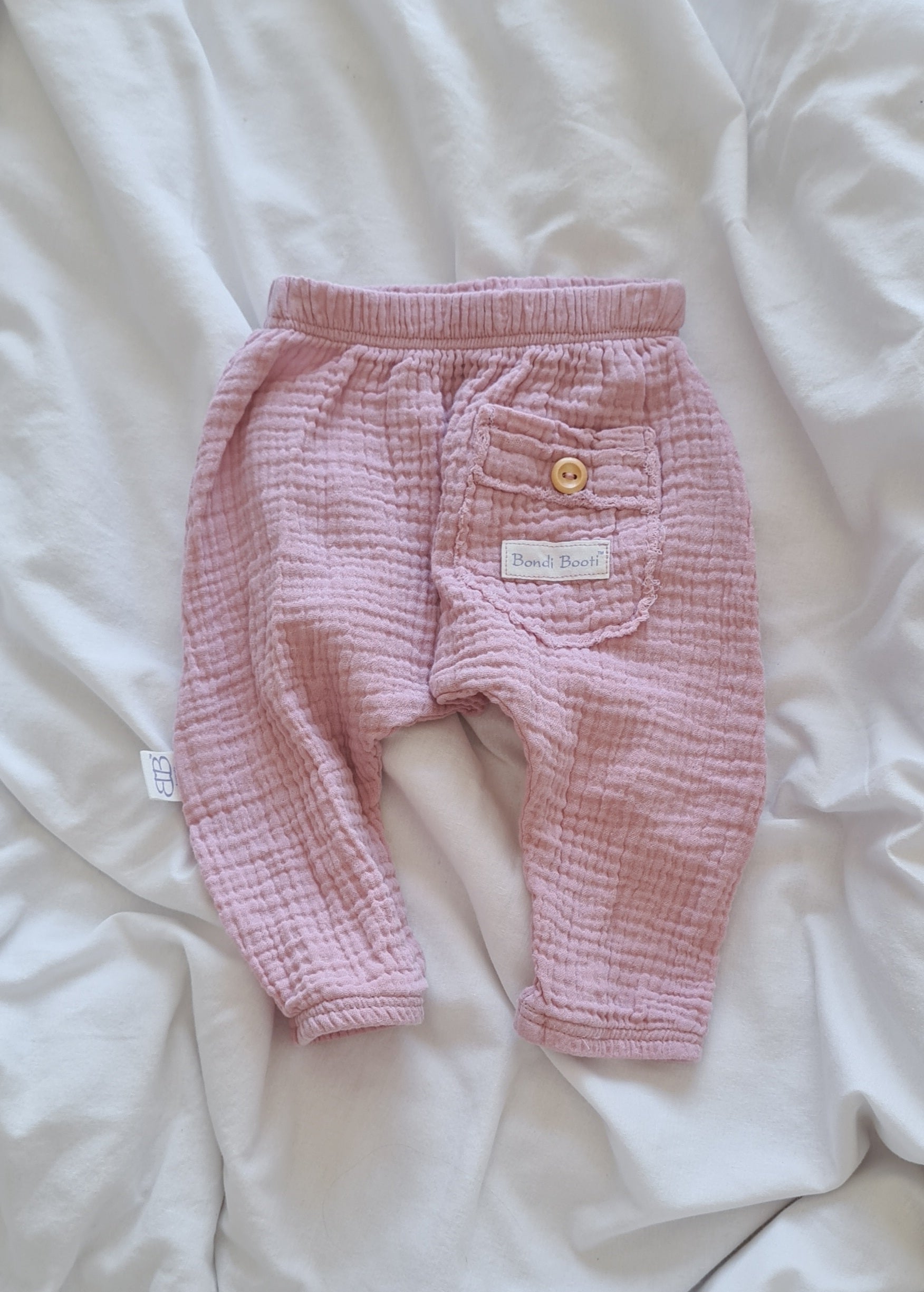 Baby Pants Pink Organic Cotton
