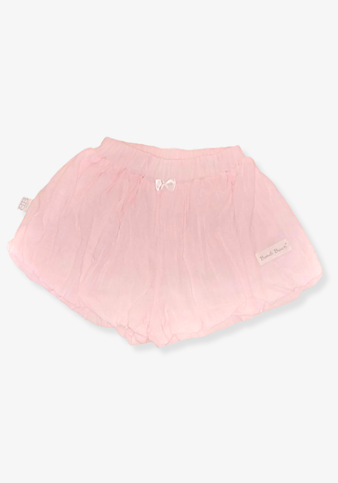 Girls Linen Bubble Shorts - Pink