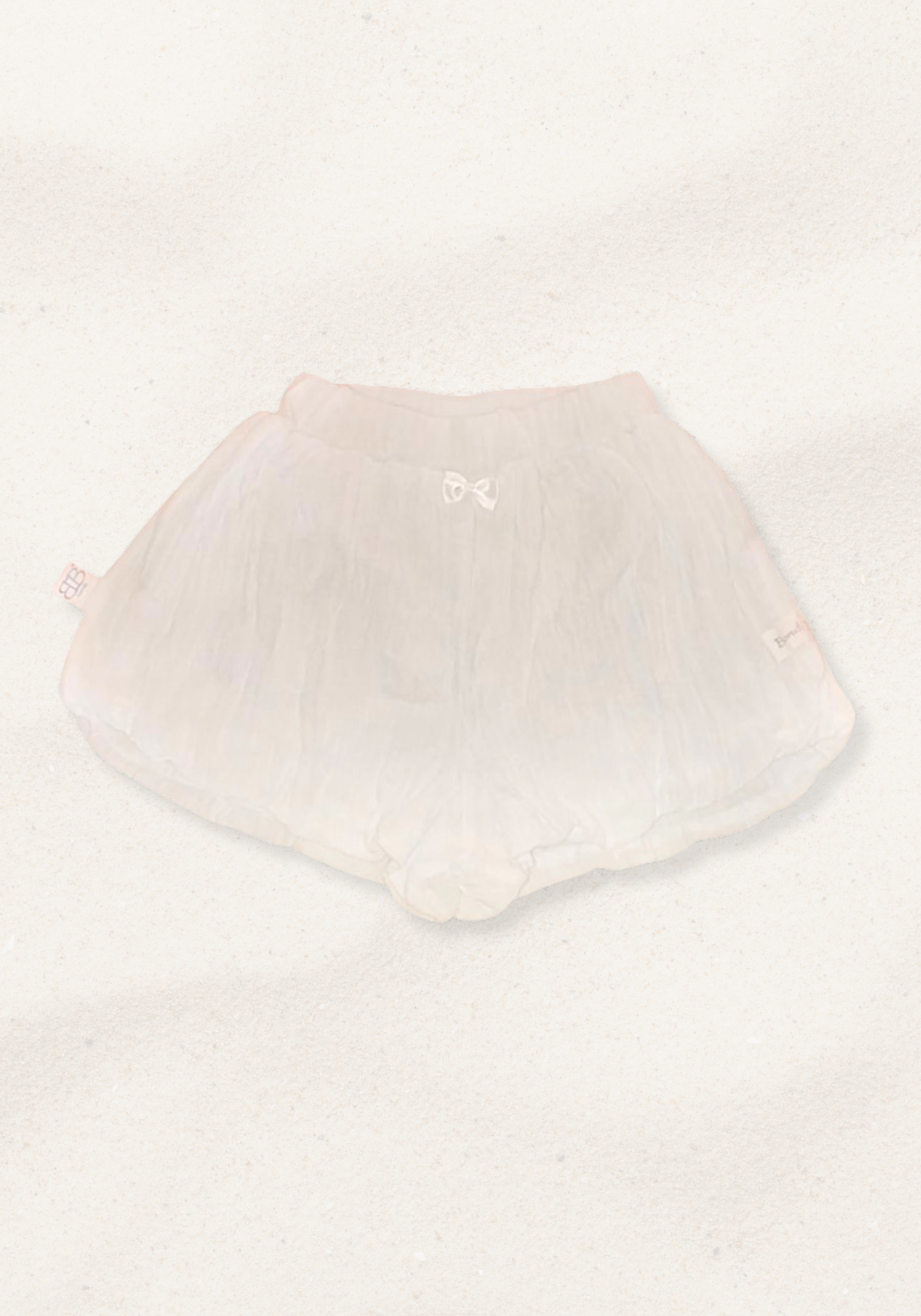Girls Linen Bubble Shorts - White