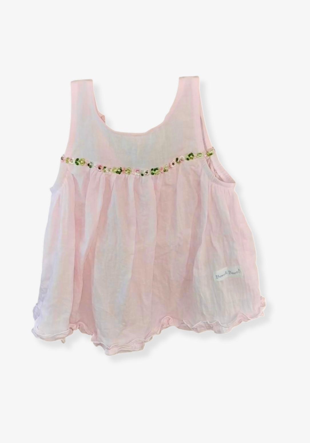 Mia Linen Smock Dress - Pink