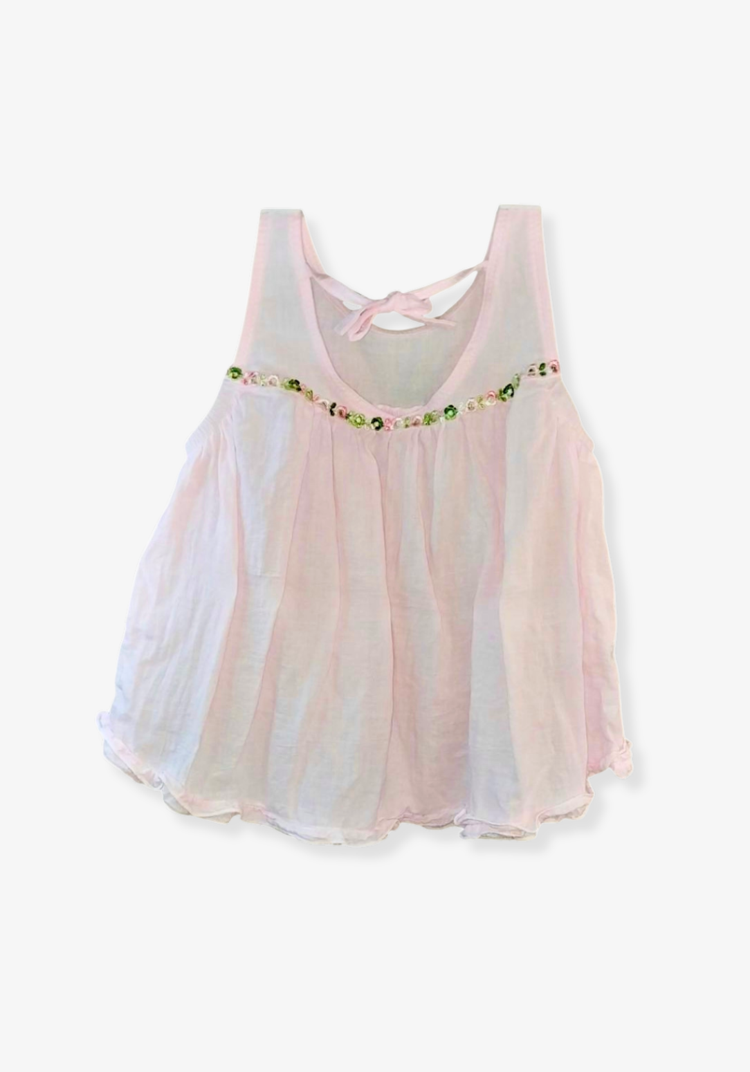 Mia Linen Smock Dress - Pink