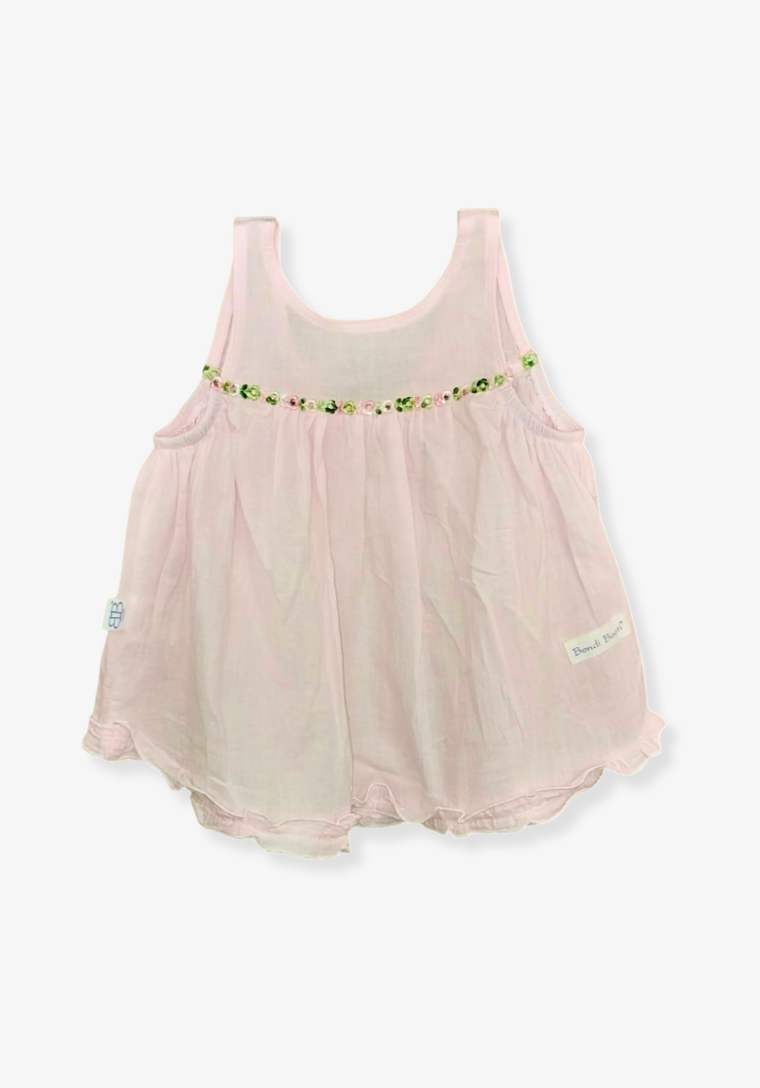 Mia Linen Smock Dress - Pink
