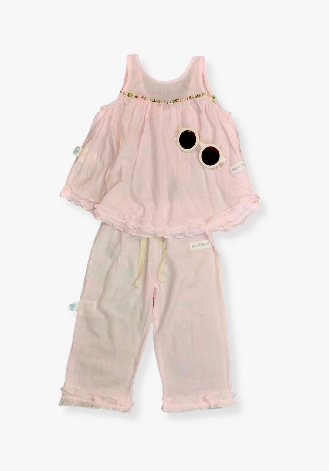 Mia Linen Smock Dress - Pink