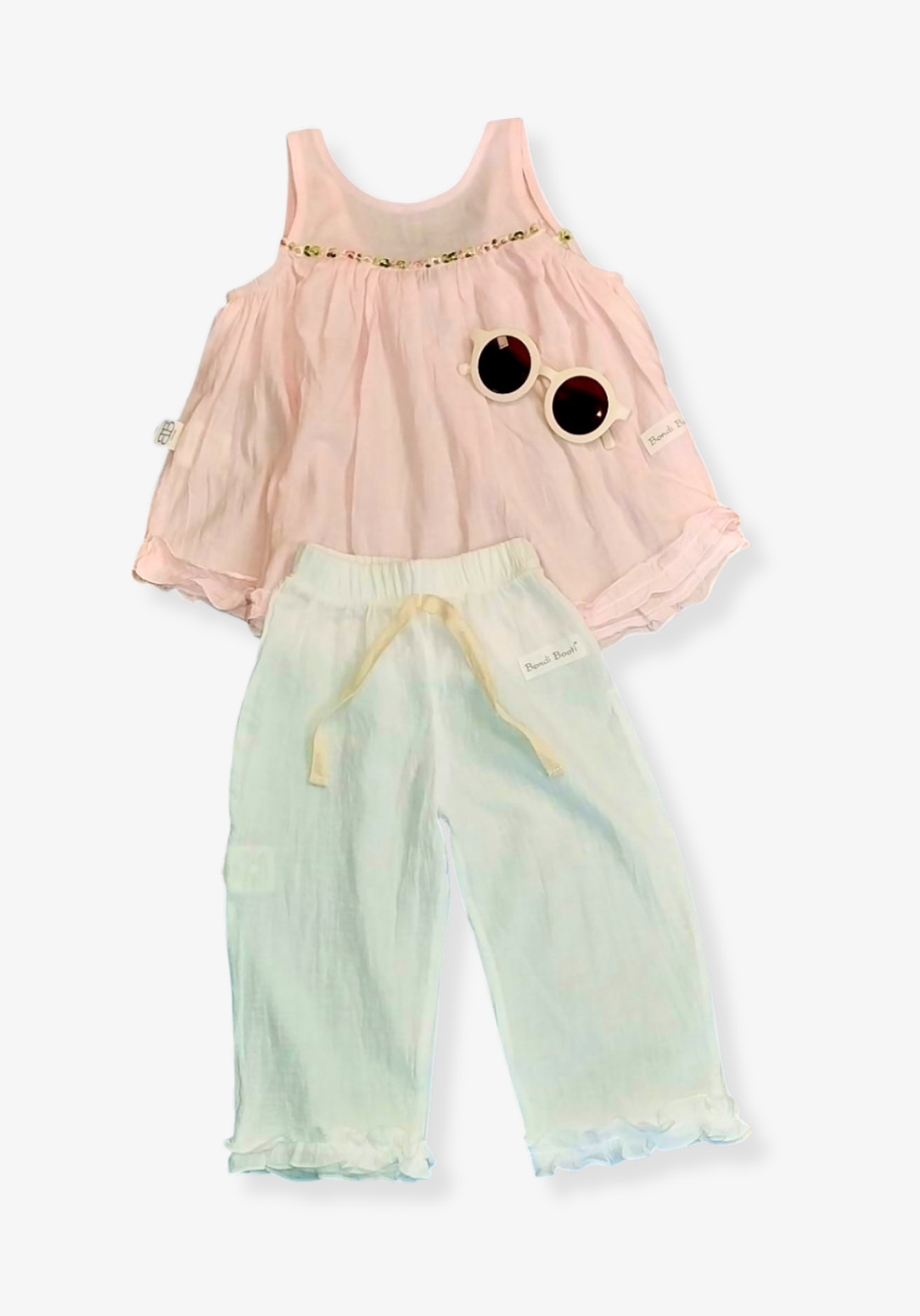 Mia Linen Smock Dress - Pink