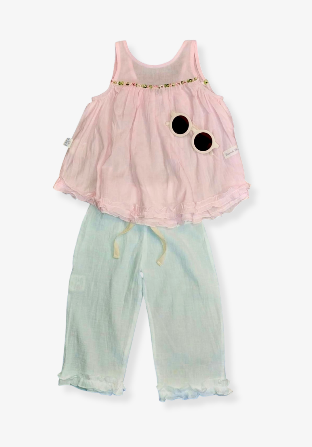 Mia Linen Smock Dress - Pink