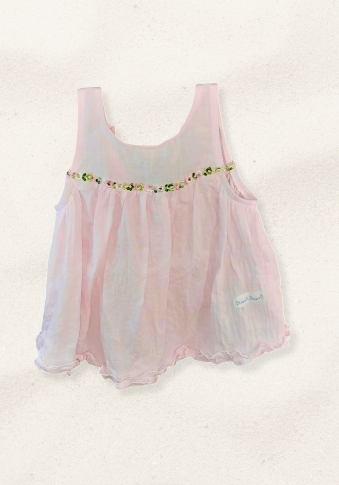 Mia Linen Smock Dress - Pink