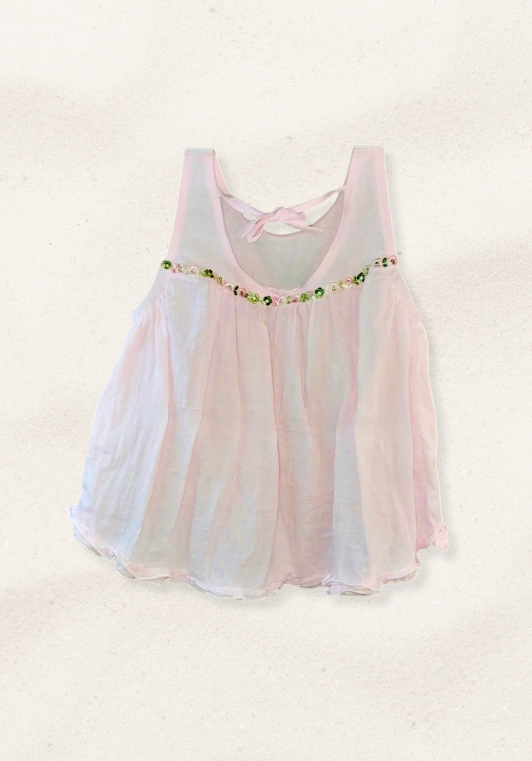 Mia Linen Smock Dress - Pink