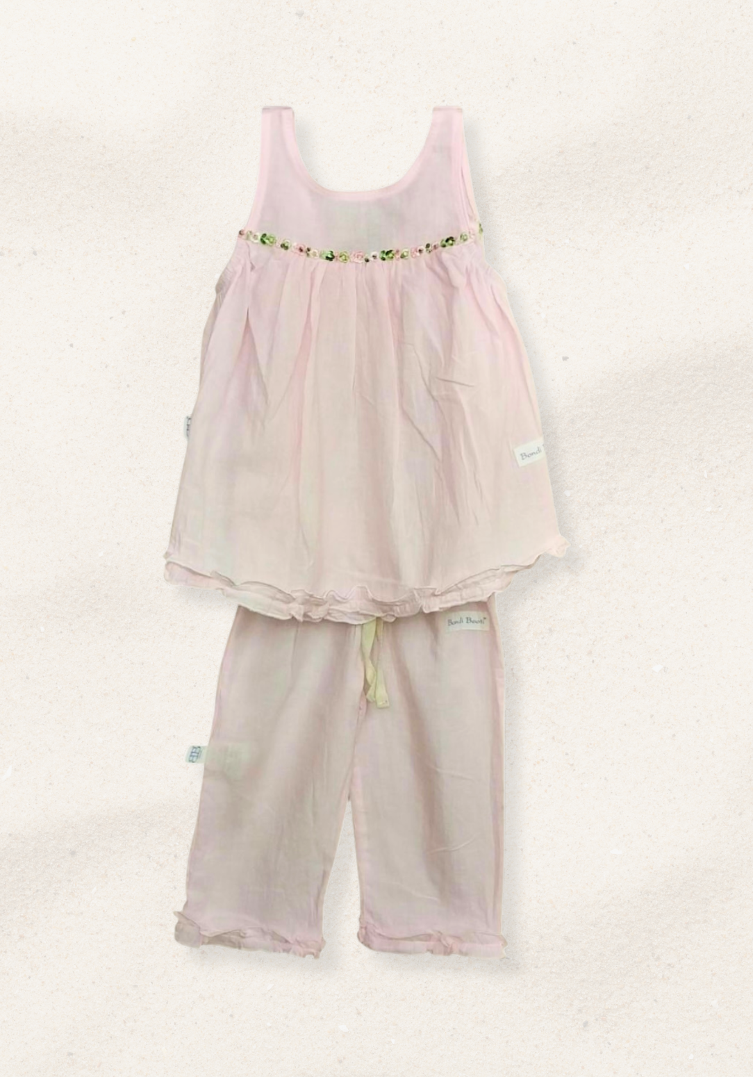 Mia Linen Smock Dress - Pink