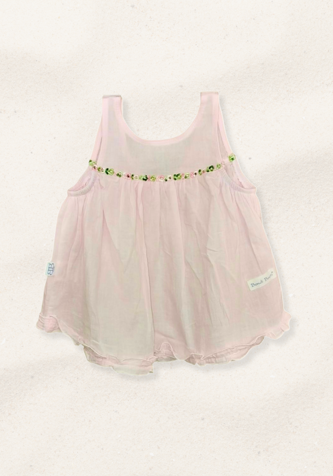 Mia Linen Smock Dress - Pink