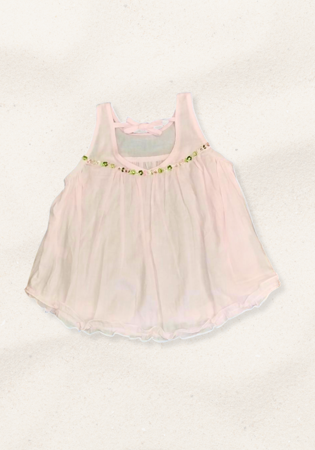 Mia Linen Smock Dress - Pink