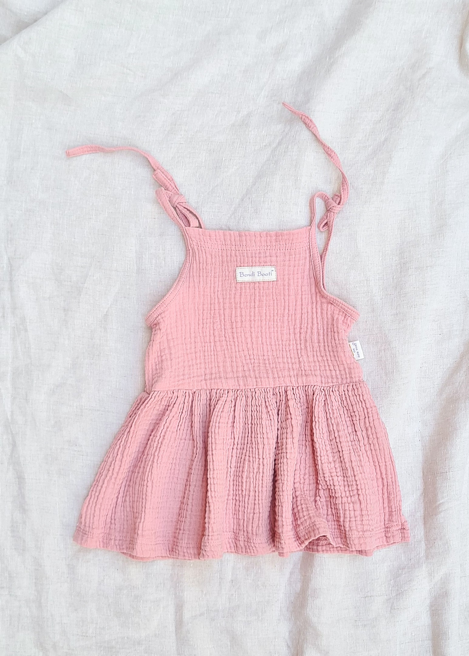 Pink cotton dress little girls
