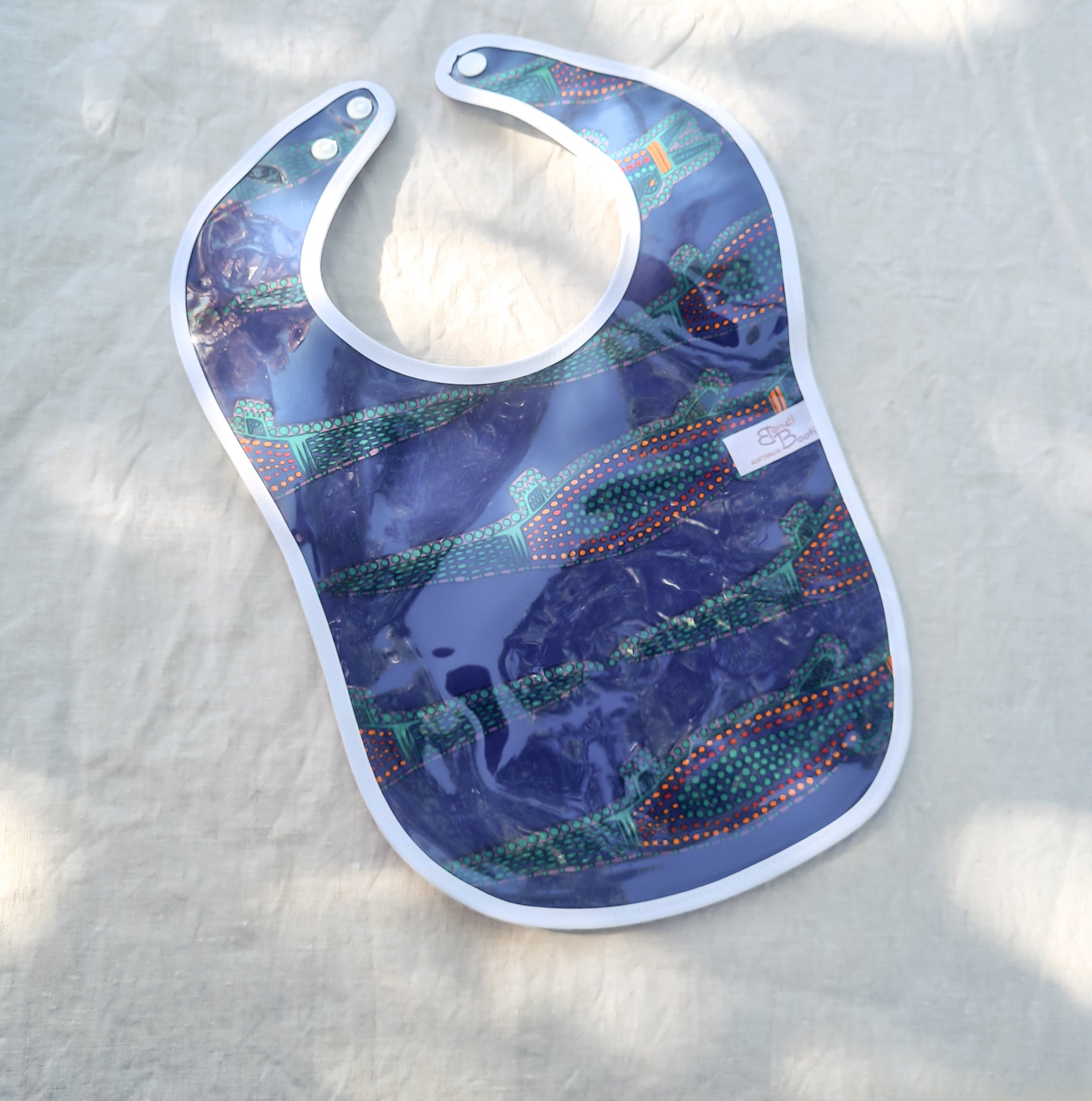 Aboriginal Croc Laminated Feeding Bib