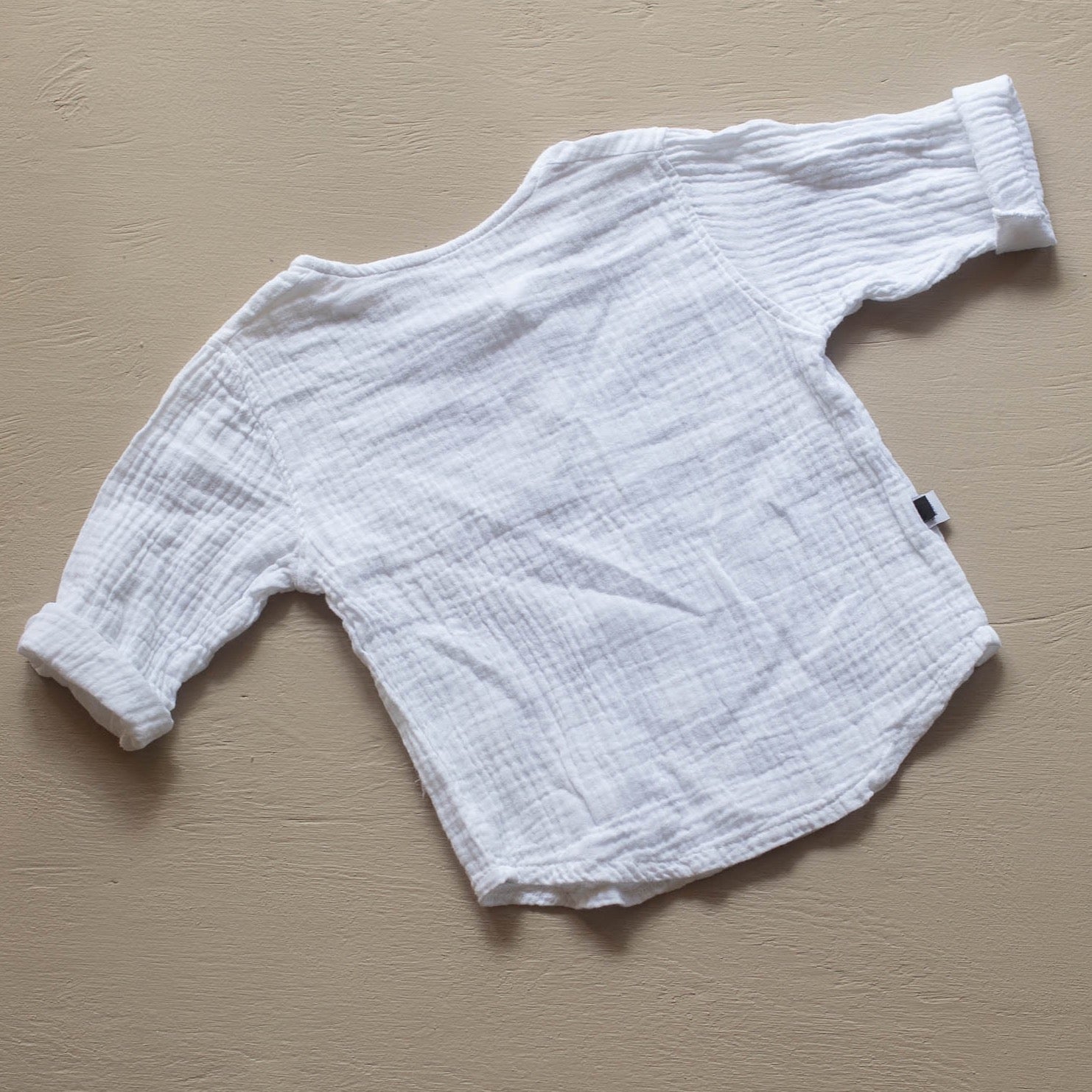 Toddler Kids baby white Island Cotton Linen Shirt