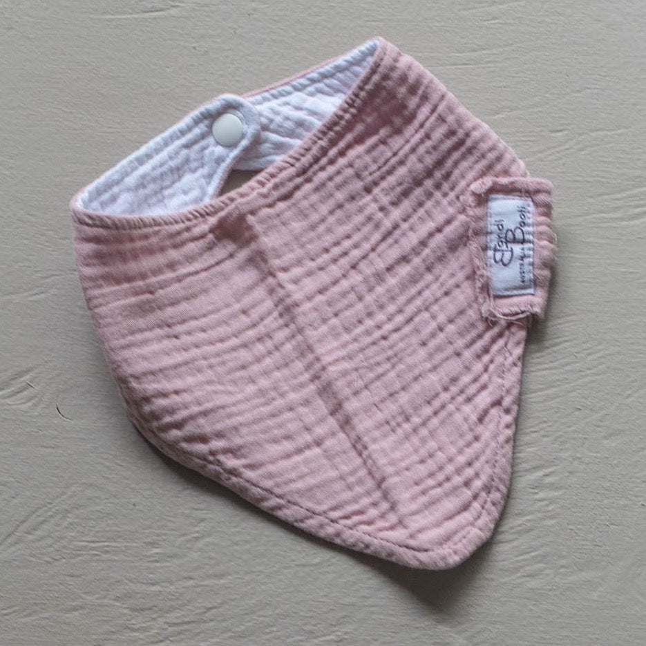 pink dribble bib organic cotton