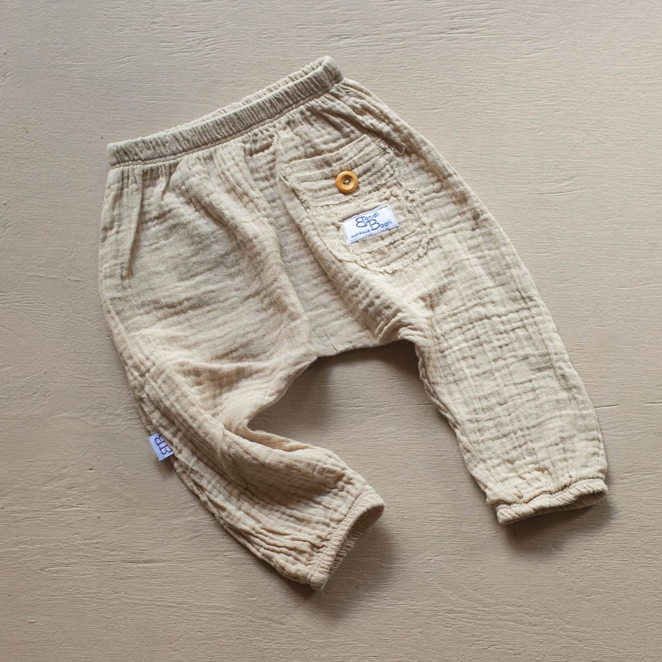Baby Pants Beige Organic Cotton