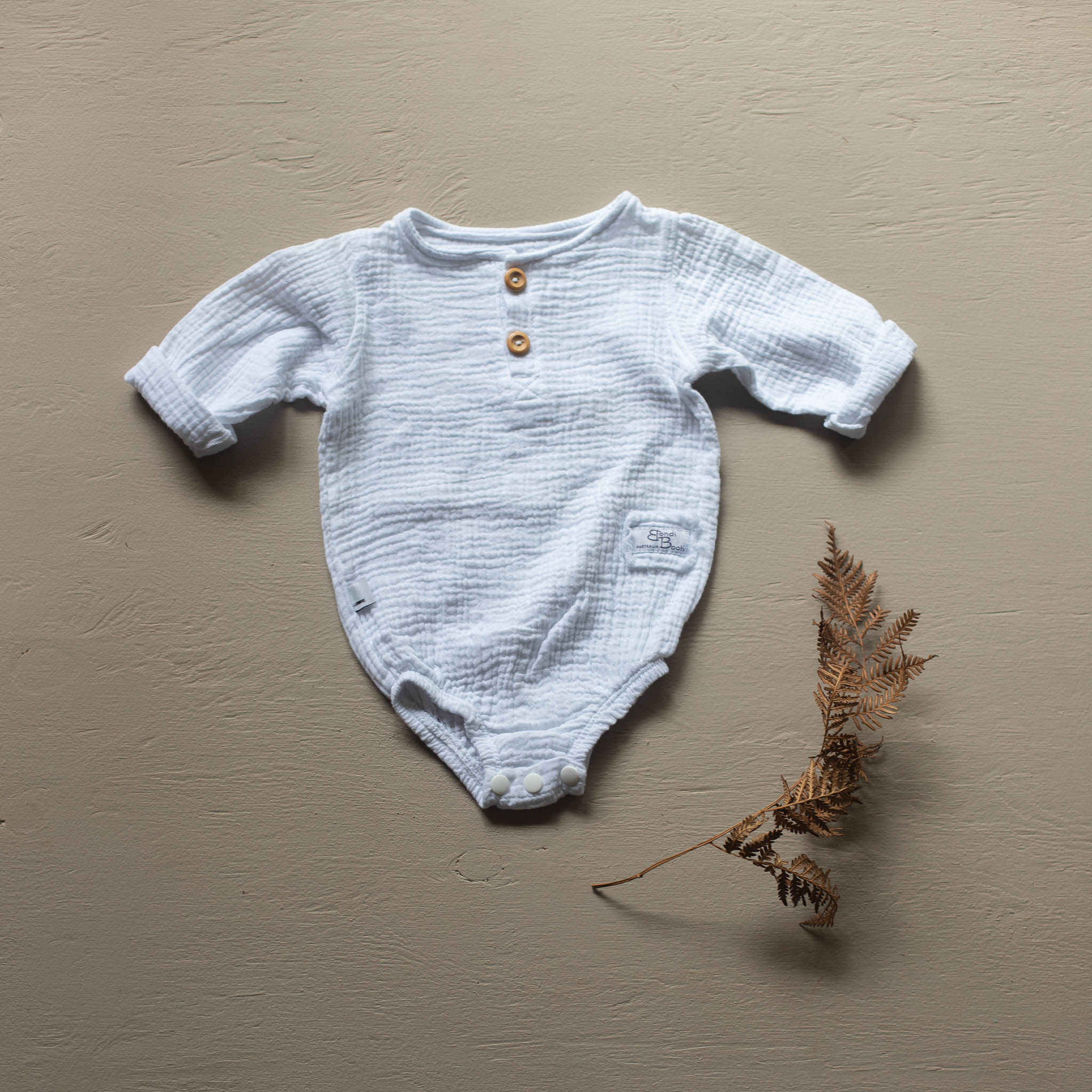  Neutral Baby bodysuit white romper jumpsuit organic cotton Australian made