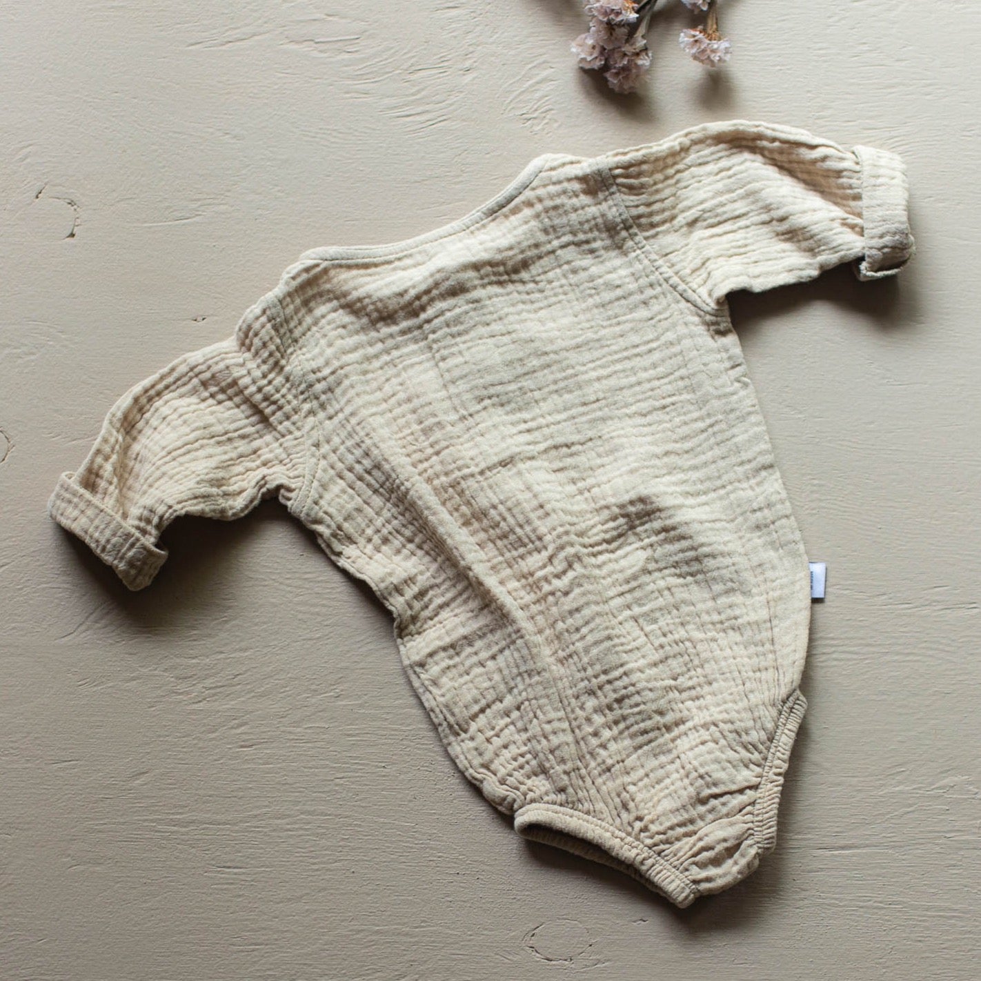 Neutral Baby bodysuit beige romper jumpsuit organic cotton Australian made