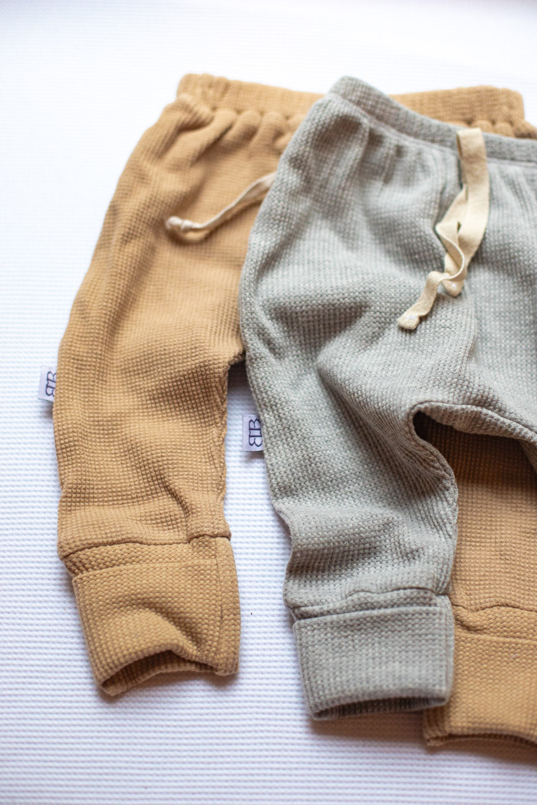 Ribbed newborn baby toddler pants grey