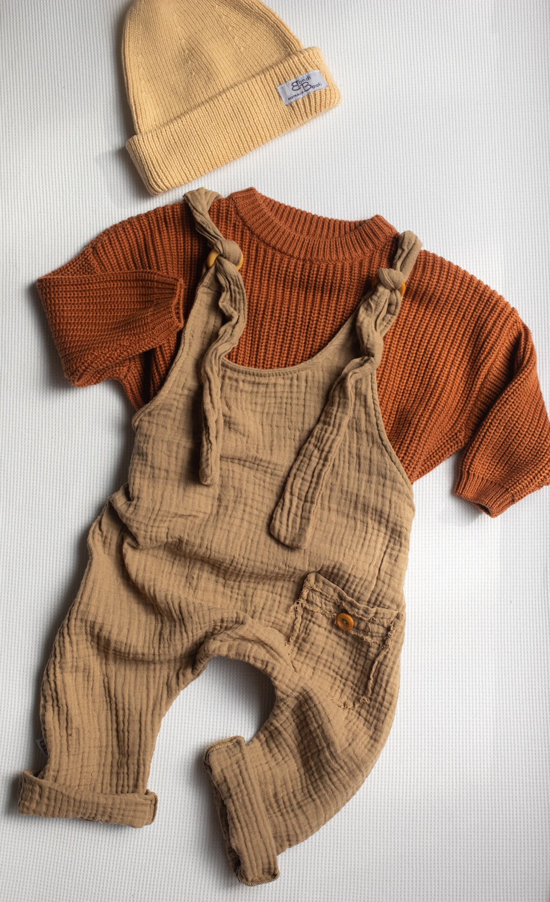 Rust orange chunky knit for toddler