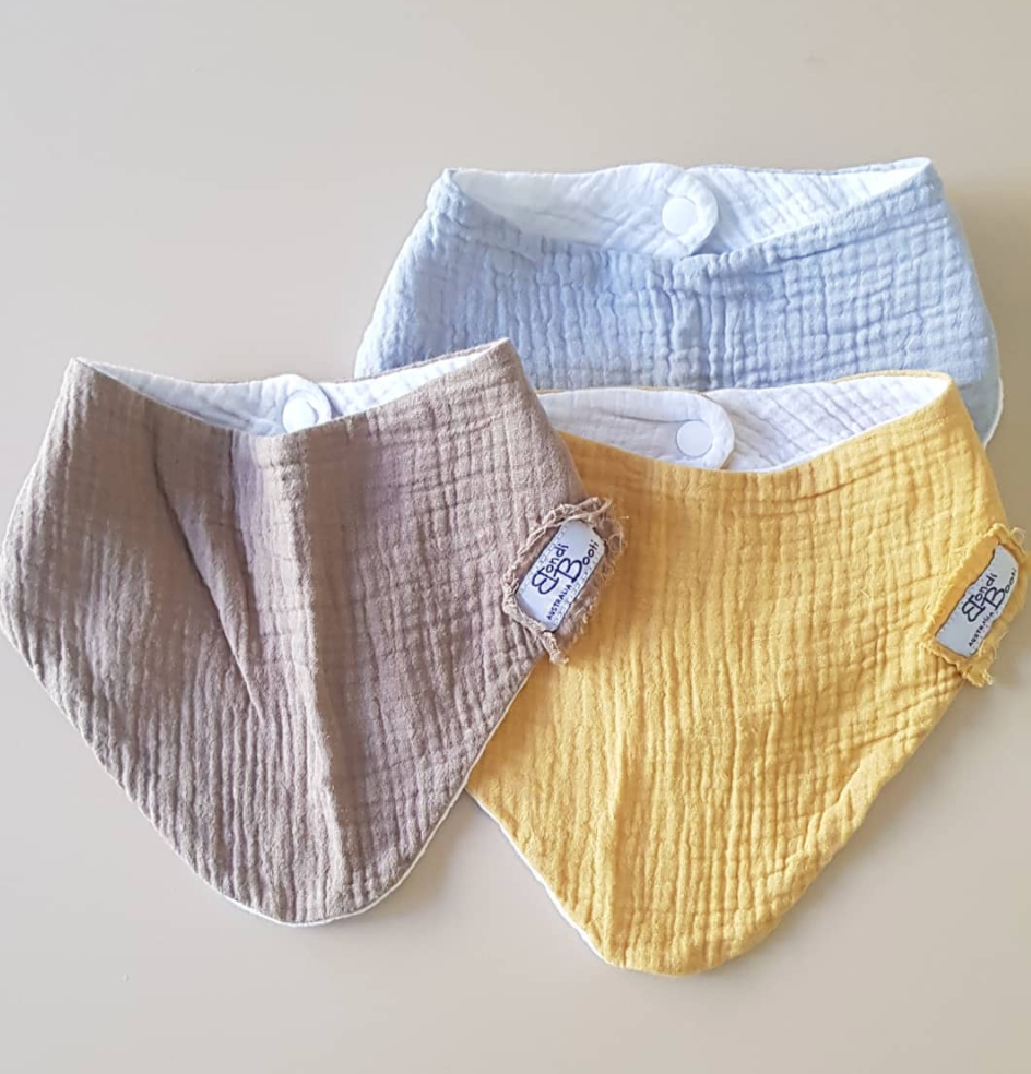 Neutral Baby absorbent bandana dribble bib organic cotton Australian made