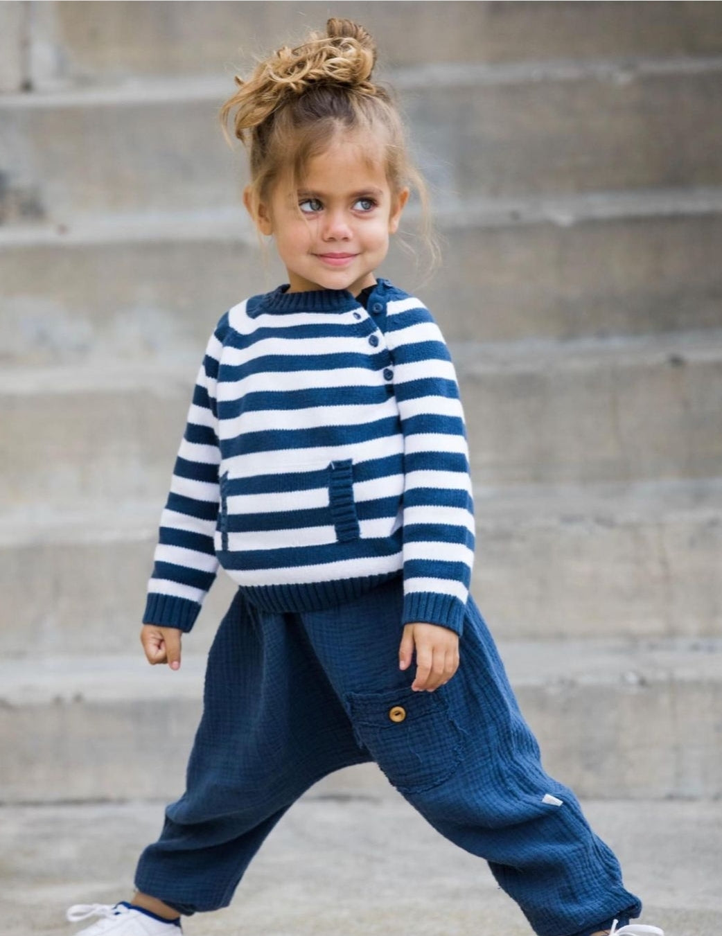 Baby Pants Navy Organic Cotton