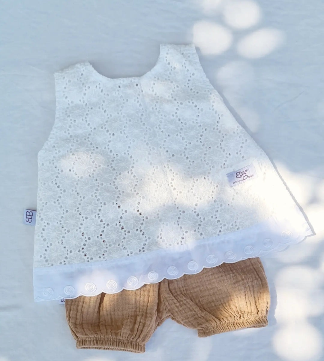 Organic Cotton Baby Shorts (Bloomers) - Mocha
