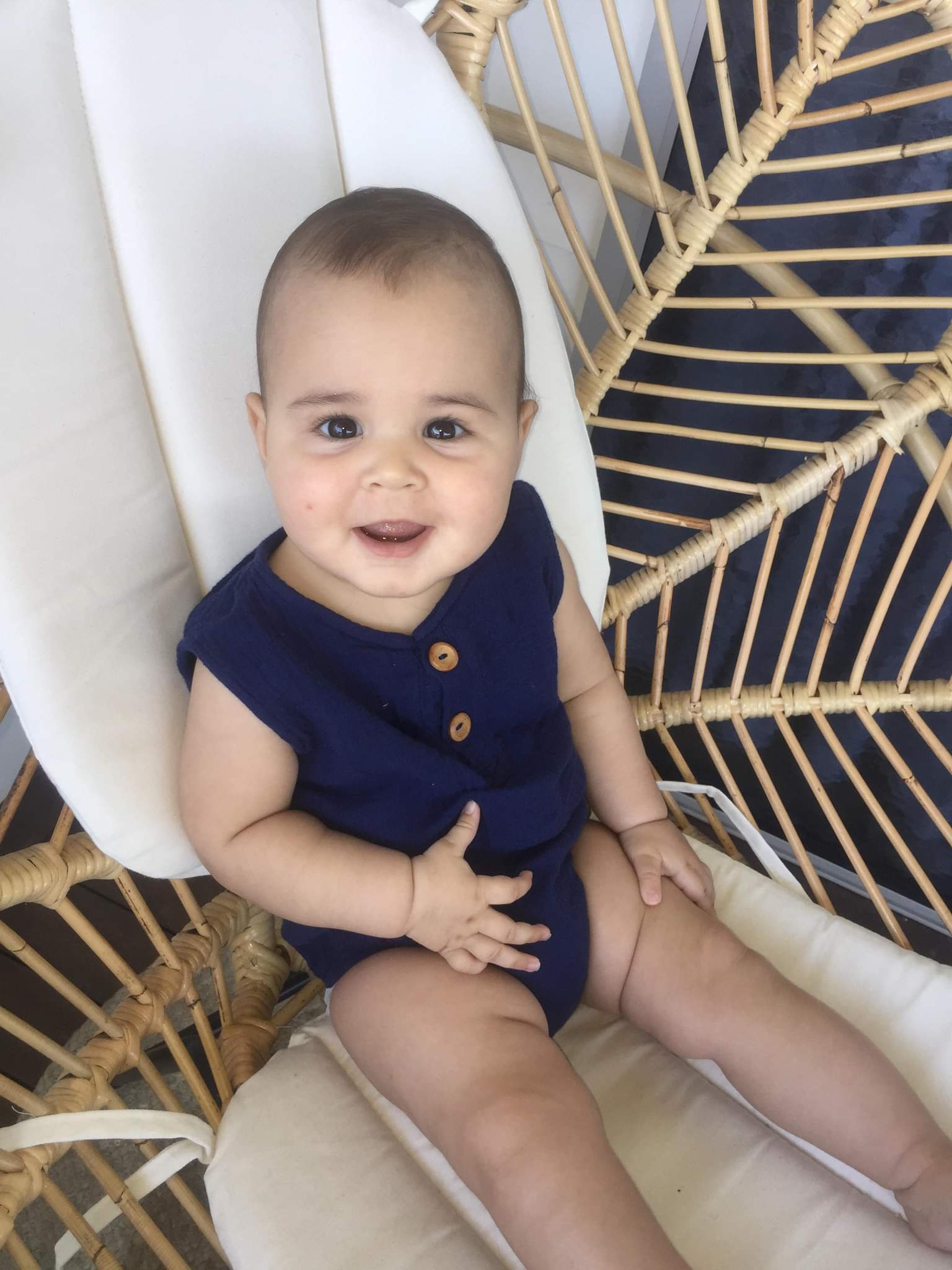 Neutral Baby romper navy onesie jumpsuit organic cotton Australian made